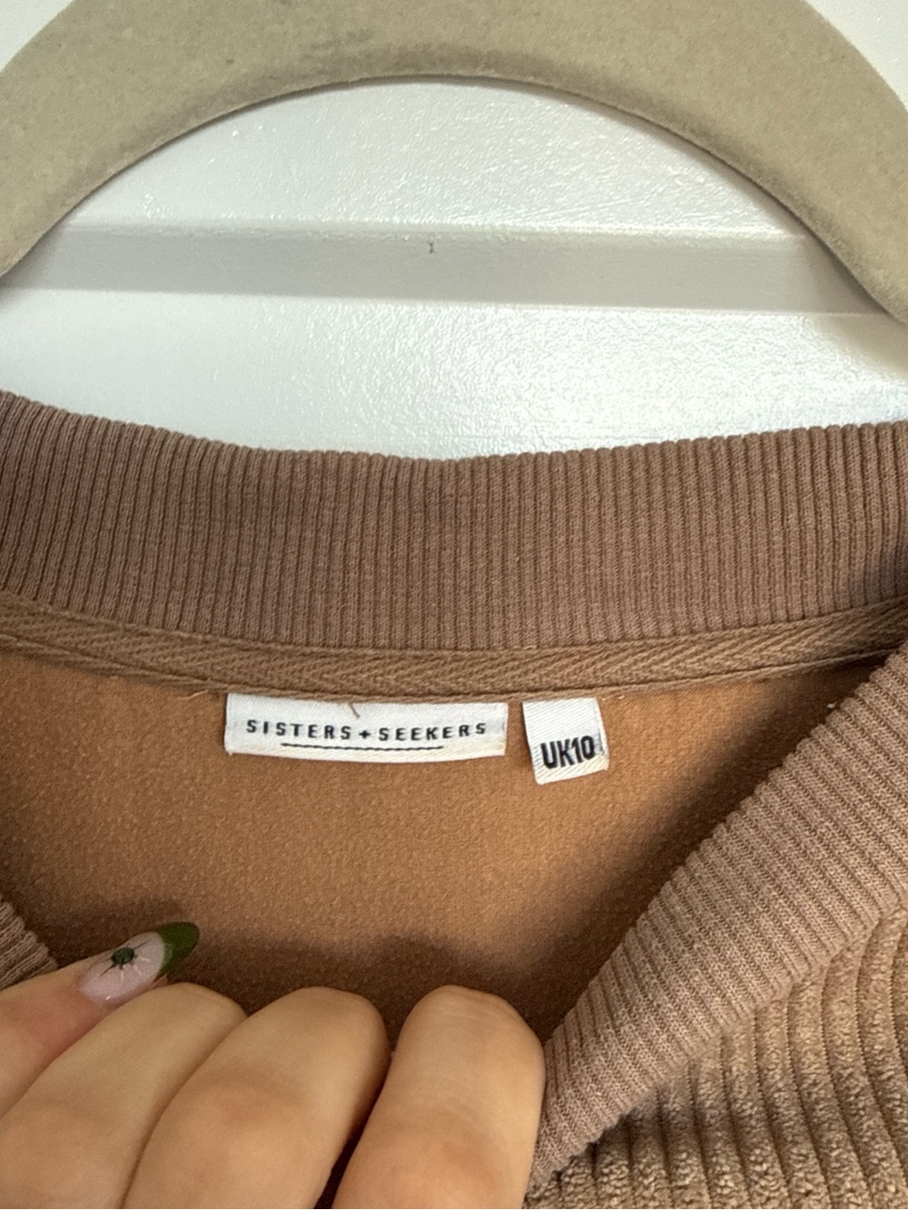 Sisters and Seekers Brown Corduroy Sweatsuit - Picture 4 of 5